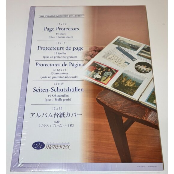 Creative Memories 12x15 Page Protectors 15 Sheets Old Style New Old Size - Picture 1 of 3